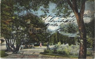 1910 Csízfürdő, Kúpele Cíz; park