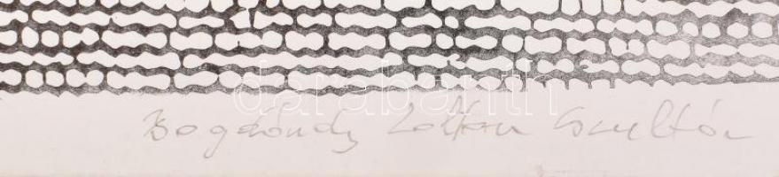 Bogdándy Zoltán Szultán (1953-): Tisztelet Prof. Barnardnak, 1985. Ofszet, papír, jelzett, számozott...