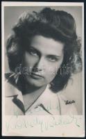 Karády Katalin (1910-1990) színésznő aláírása az őt ábrázoló fotón, 13,5×8,5 cm