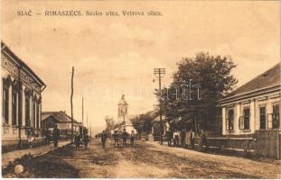 1925 Rimaszécs, Rimavska Sec, Siac; Szeles utca / Vetrova ulica / street