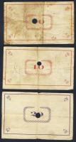 Pápa 1919. "Pápai csekk" 10K (2x), 20K (2x), lyukasztással érvénytelenítve T:III,III/IV