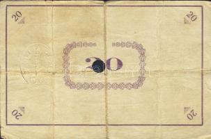 Pápa 1919. "Pápai csekk" 10K (2x), 20K (2x), lyukasztással érvénytelenítve T:III,III/IV