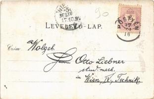 1897 (Vorläufer) Vágújhely, Waag-Neustadt, Nové Mesto nad Váhom; utca, tér / street, square. Brück S...