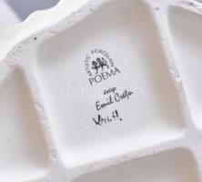 Poema Artistic porcelain Emil Cretu: Kovács, biszkvit porcelán, kézzel fetsett jelzett, sérült, nyak...