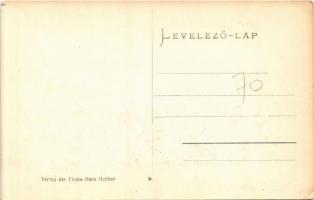 Szászmagyarós, Nussbach, Maierus; Fleischbankgasse. Firma Hans Hubbes / utca / street (EK)