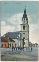 1917 Zólyom, Zvolen; Evangélikus templom / Lutheran church (ázott / wet damage)