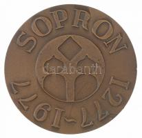 Renner Kálmán (1927-1994) 1977. "Sopron 1277-1977" Br emlékérem (60mm) T:1- kis ph