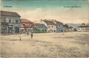 1921 Belényes, Beius; Erzsébet tér, Kohn üzlete / square, shops (fa)