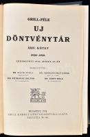 Grill-féle új döntvénytár. XXIV. kötet. 1930-31. Bp., 1932, Grill. Kiadói egészvászon kötésben. Kopo...