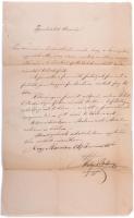 1867 Nagymaros község orvosi kinevezési irata, Mellyes Belizár helyi jegyző aláírásával