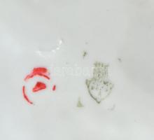 Zsolnay karikázó kisfiú a kutyával, kézzel festett, hibátlan, jelzett (Sinkó), h: 19 cm, m:18 cm