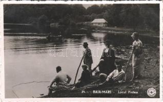 Nagybánya, Baia Mare; Lacul Pintea / tó / lake + 1940 Nagybánya visszatért So. Stpl.
