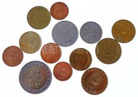 Lettország 1992-2006. 1s - 2L (13x) forgalmi összeállítás T:1- Latvia 1992-2006. 1 Santim - 2 Lati (13x) coin set C:AU