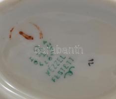 Hollóházi fuvolás, porcelán, kézzel festett, jelzett, hibátlan, m:14cm