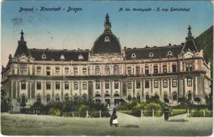 1916 Brassó, Kronstadt, Brasov; M. kir. törvényszék / K. ung. Gerichtshof / court (fa)