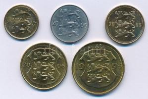 Észtország 1993-2006. 10s-5K (5xklf) forgalmi összeállítás T:1-
Estonia 1993-2006. 10 Senti - 5 Kro...