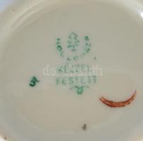 Hollóházi porcelán harmonikás kisfiú, kézzel festett, jelzett, hibátlan , m: 14,5 cm