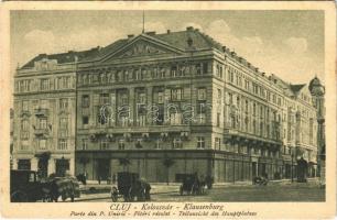 Kolozsvár, Cluj; Fő téri részlet / Parte din P. Unirii / Teilansicht des Hauptplatzes / main square + 1940 Kolozsvár visszatért So. Stpl. (EK)