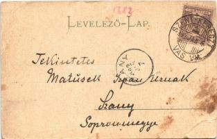 1902 Szentlőrinc, Szent-Kereszt (Táplánszentkereszt); Gróf Széchenyi Jenő kastélya és levele (EB)