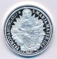 DN A legértékesebb magyar érmék - Mária Terézia ezüst tallérjának replikája ezüstözött Cu emlékérem, COPY jelzéssel, tanúsítvánnyal (40mm) T:PP