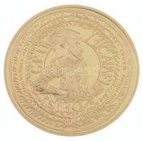 DN A legértékesebb magyar érmék - Apafi Mihály 50 dukátjának replikája aranyozott Cu emlékérem, COPY jelzéssel, tanúsítvánnyal (40mm) T:PP