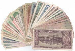 42db-os vegyes magyar, Korona-, Pengő- és Forint bankjegytétel T:III-IV