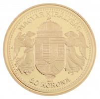 DN "A legértékesebb magyar érmék - IV. Károly arany 20 korona replika" aranyozott Cu emlék...