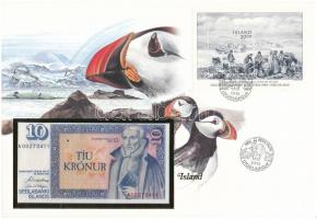 Izland 1961. 10K borítékon grönlandi bélyeggel, bélyegzéssel T:I Iceland 1961. 10 Kronur in envelope with Greenlandic stamp and cancellation C:UNC