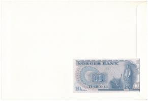 Norvégia 1977. 10K felbélyegzett borítékban, bélyegzéssel T:I 
Norway 1977. 10 Kroner in envelope w...