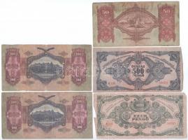 1930-1989. 8db-os magyar bankjegytétel, alacsony-, illetve palindrom sorszámmal. Benne: 1930. 100P (...