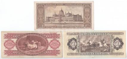 1930-1989. 8db-os magyar bankjegytétel, alacsony-, illetve palindrom sorszámmal. Benne: 1930. 100P (...