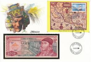 Mexikó 1977. 20P felbélyegzett borítékban, bélyegzéssel T:I Mexico 1977. 20 Pesos in envelope with stamp and cancellation C:UNC