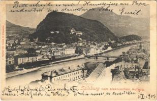 1901 Salzburg vom elektrischen Aufzug (r)