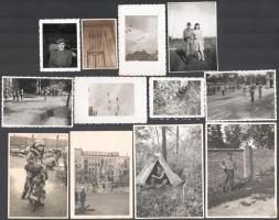 cca 1940-1945 II. világháborús katonai fotók, 12 db, 6×4,5 és 11×8,5 cm közötti méretekben