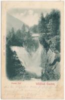 1901 Badgastein, Wildbad Gastein; Oberer Fall / waterfall (wet damage)