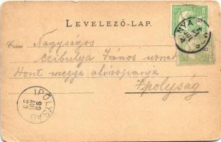 1899 Sárvár, látkép, vár. Stranz János kiadása (kopott sarkak / worn corners)