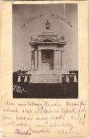 1902 Ópusztaszer, Pusztaszer; Árpád szobor, Ezredéves emlékmű. Kalmár J. (Szeged) photo (vágott / cut)