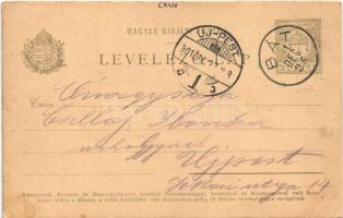 1901 Bát, Asszonyvásár, Frauenmarkt, Batovce; látkép, templomok / general view, churches (r)