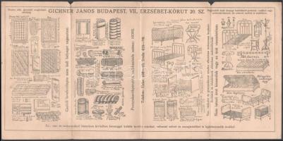 Gichner János Budapest VII. kereskedésének prospektusa