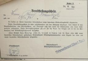 Kovács Gyula katona vegyes iratai (zsebnaptár, igazolványok, imakönyv, számolócédulákra írt feljegyz...