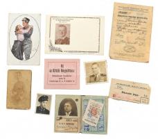 Kovács Gyula katona vegyes iratai (zsebnaptár, igazolványok, imakönyv, számolócédulákra írt feljegyz...