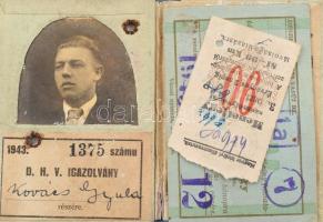 Kovács Gyula katona vegyes iratai (zsebnaptár, igazolványok, imakönyv, számolócédulákra írt feljegyz...