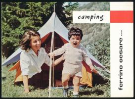 cca 1960. Ferrino Cesare, torinói olasz cég camping felszerelési prospektusa, olasz nyelven.