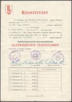 1944 Csillaghegy, Légoltalmi Liga légoltalmi házparancsnoki, házparancsnokhelyettesi alapkiképzési tanfolyam bizonyítványa