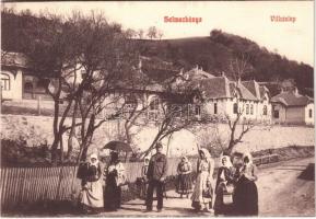 Selmecbánya, Schemnitz, Banská Stiavnica; villatelep, utca / villas, street (képeslapfüzetből / from postcard booklet)