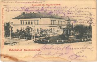 1902 Szolnok, Állami főgimnázium. Szigeti H. udvari fényképész kiadása (fl)