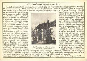 Magyaróvár, Mosonmagyaróvár; Város nevezetességei: Szent János szobor (Mária Terézia korából), Megyeháza. Farkasfalvi Kornél kiadása (kis szakadás / small tear)