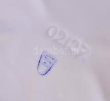 Cseh bonbonier, részben kézzel festett, jelzett, kis kopásnyomokkal, 15×11×7 cm