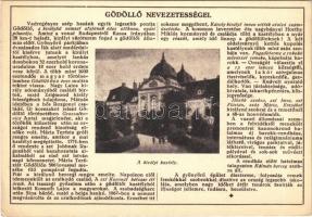 Gödöllő, Város nevezetességei: Királyi kastély. Farkasfalvi Kornél kiadása (EK)