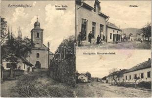 1928 Somoskőújfalu, Római katolikus templom, Fő utca, községháza, Neumann Árpád üzlete